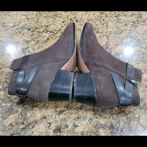 Coach Patricia Suede Bootie Womens Shoes 10B Dark Brown Zip Ankle Boots A00236 - Picture 8 of 12